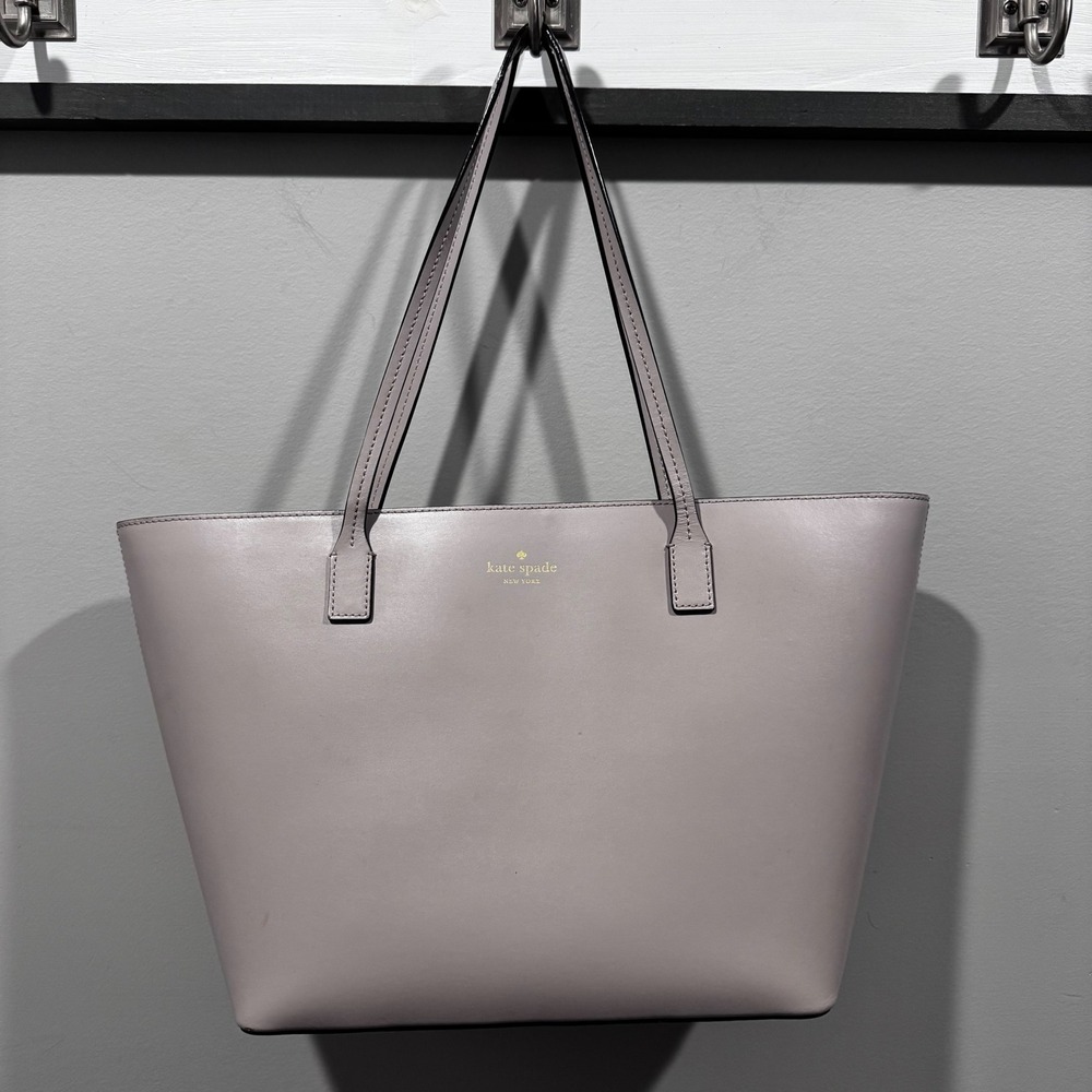 Kate Spade New York Tote Bag Handbag Shoulder Bag Purse Grey Lilac $329 - Picture 7 of 11